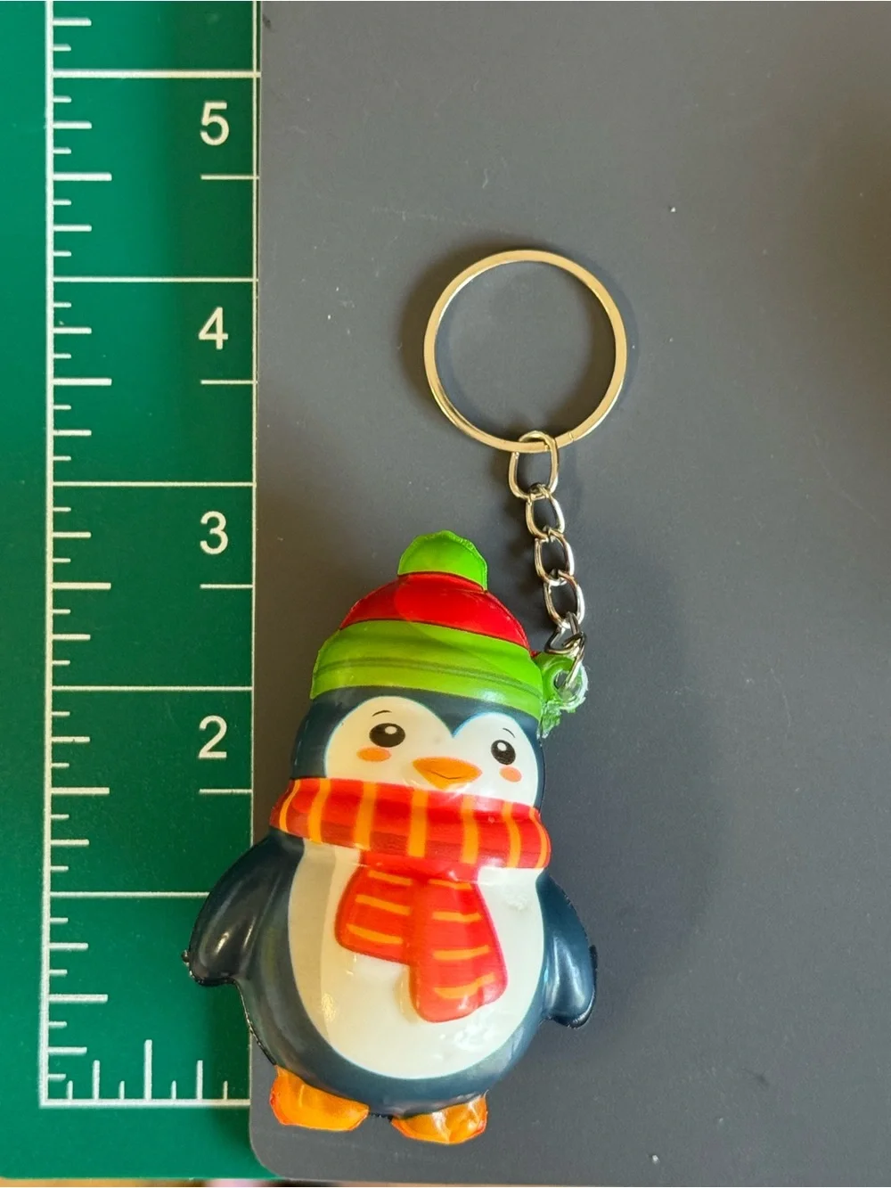 Brand New Cute Penguin Squishy Keychain TikTok Viral Winter Beanie